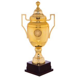 Кубок спортивний із ручками та кришкою Zelart GREEK C-1314C висота 52 см золото