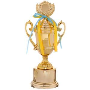 Кубок спортивний із ручками та кришкою Zelart LIBERTY C-894-2A висота 31 см золото