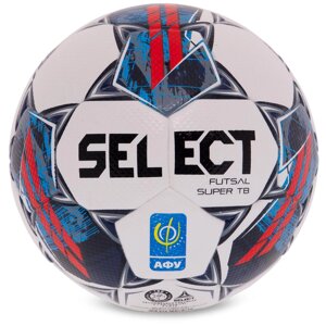 М'яч для футзала select futsal SUPER TB FIFA quality PRO V22 no4 білий-червоний
