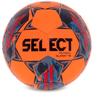 М'яч для футзала select futsal SUPER TB FIFA quality PRO V22 Z-SUPER-FIFA-OR no4 жовтогарячий-червоний