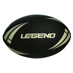 М'яч для регбі LEGEND R-3291 No5 PVC чорний-салатовий