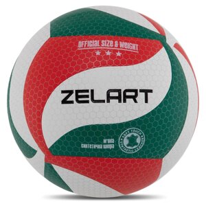 М'яч волейбольний ZELART VB-9000 No5 PU клеєний