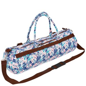 Сумка для йога килимка Yoga bag KINDFOLK FI-6969-5 (розмір 20смх65см, поліестер, бавовна, рожевий-блакитний)