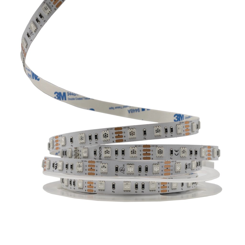 Світлодіодна LED стрічка PROLUM 12V; 5050\60; IP20; Series "PRO", RGB від компанії ПРОЖЕКТОР-УА - фото 1