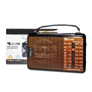 Портативний радіоприймач GOLON RX-608 | Приймач FM, AM, SW1, SW2, TV | Радіо переносне
