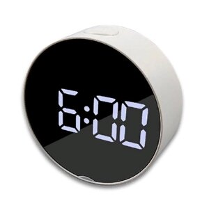 Годинник 6505 mirror | Настільний електронний будильник з LED підсвіткою | Світлодіодні годинник з дзеркалом