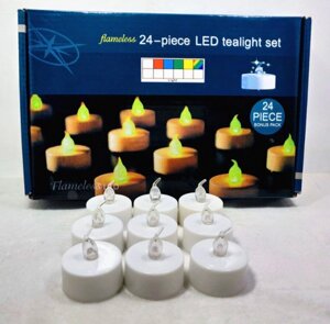 Набір світлодіодних свічок 24 штуки | Електронні свічки | LED свічки