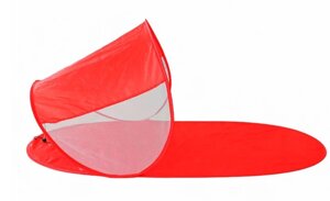 Пляжна підстилка з навісом автоматична (WM-0T328) червона | Складаний килимок для пляжу