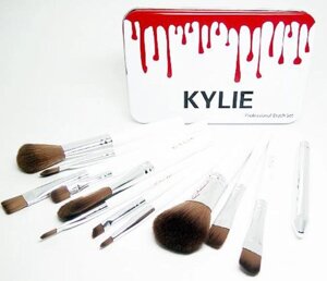 Професійні пензлі для макіяжу Kylie Professional Brush Set 12 шт. Кисті під макіяж