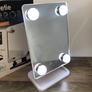 Дзеркало з LED підсвічуванням прямокутне HH083 360°Косметичне дзеркало