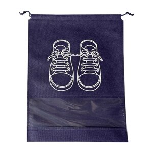 Зручна сумка для взуття 32х44см темно-синя (OK0028_1)