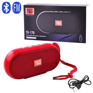 Bluetooth-колонка TG179, speakerphone, радіо, red