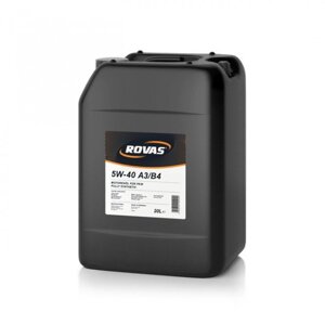 Rovas 5W-40 A3 / B4 (20 л) Повністю синтетичне моторне масло для легкових автомобілів