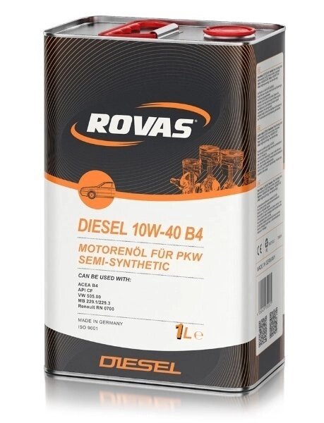 Rovas RX5 Diesel 10W-40 B4 (1 л) Напівсинтетичне моторне масло для легкових автомобілів від компанії ТехАгроПартс - фото 1
