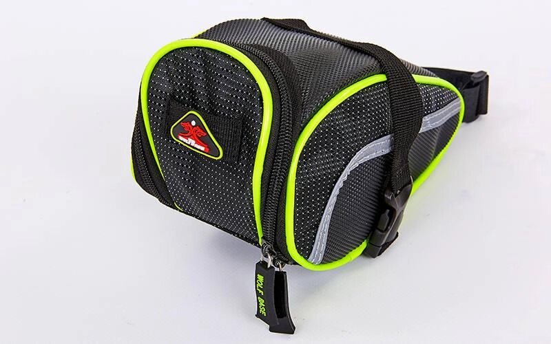 Сумка на раму велосипеда Zelart TQ-2599 черный-салатовый ##от компании## Спортивный интернет - магазин "One Sport" - ##фото## 1