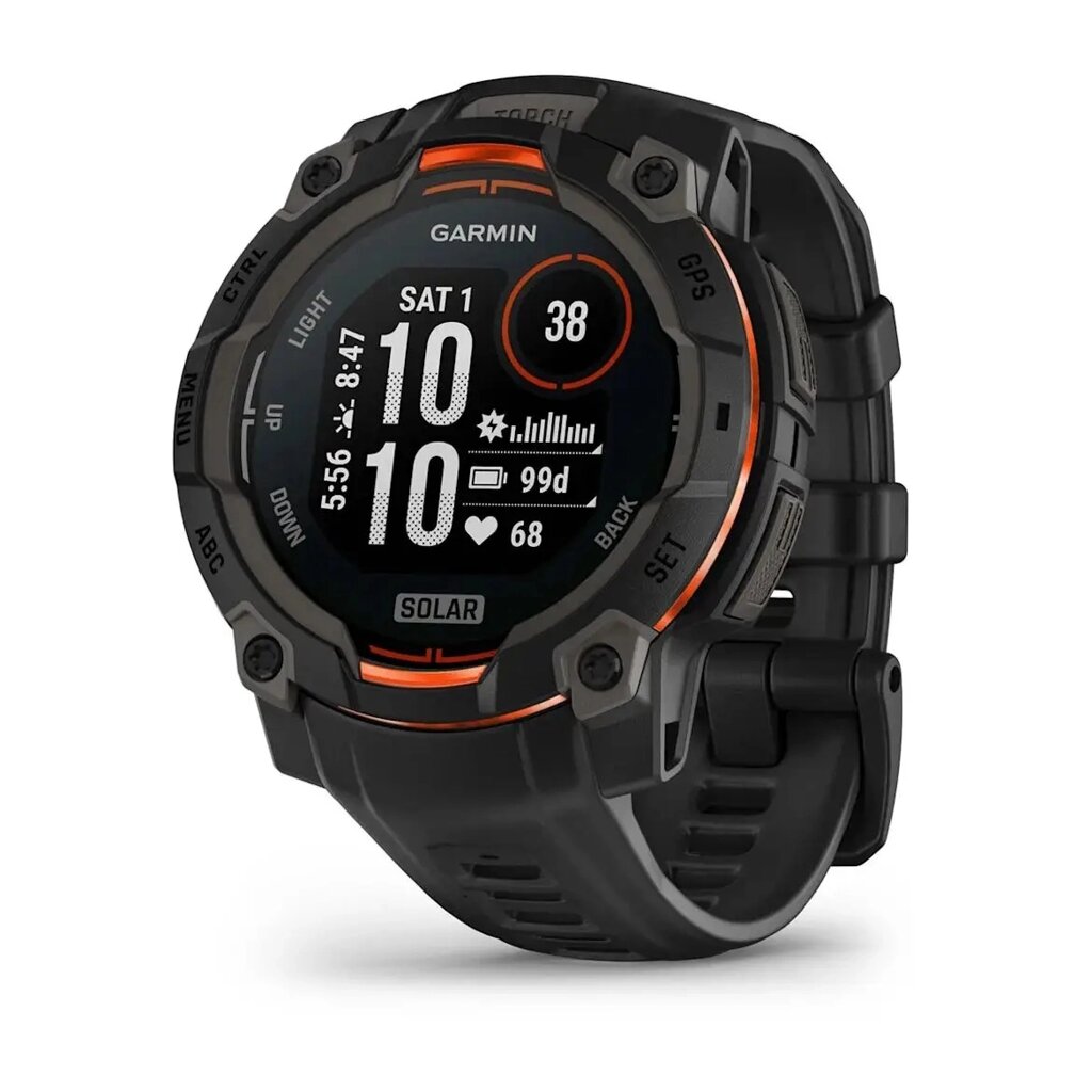 Смарт-годинник Garmin Instinct 3 (45 мм) Solar чорний від компанії Garmin - фото 1