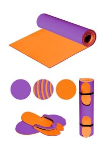 Килимок (каремат) EVA-FIT" фіолетово-помаранчевий F-0076-viol/orng