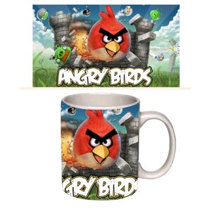 Чашка біла Злі пташки Angry Birds (z1186)