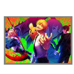 Постер плакат аніме Людина-бензопила 42х29 см А3 (poster_0722)