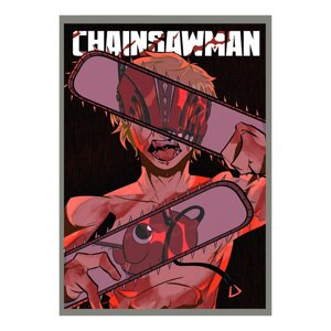 Постер плакат аніме Денджі Людина-бензопила Chainsaw Man 42х29 см А3 (poster_0482)