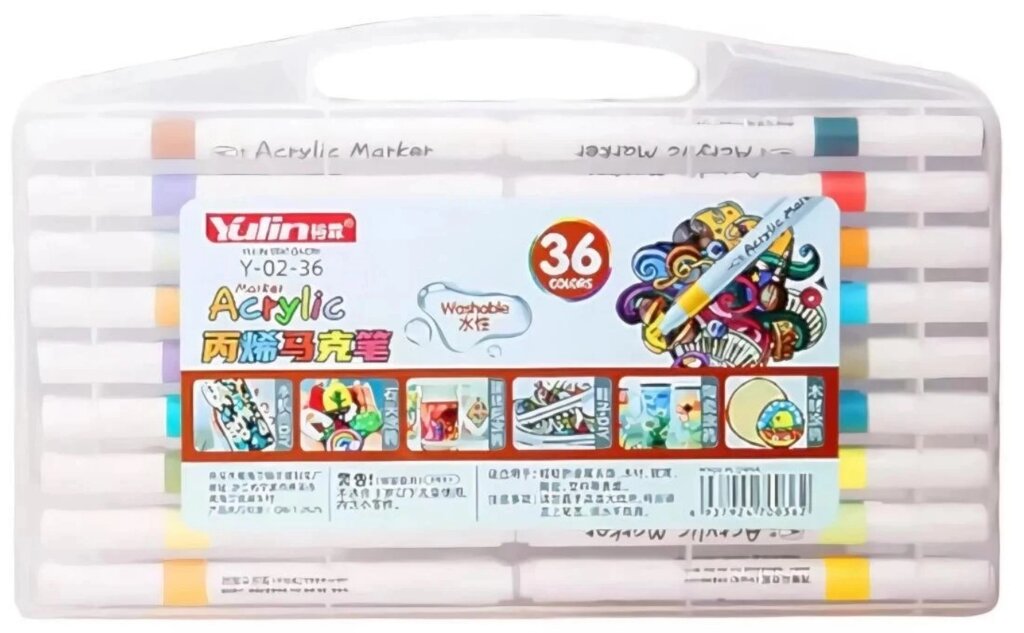 Акрилові маркери No Brand 36 шт Різнокольоровий (2104618368) від компанії Придбай - фото 1