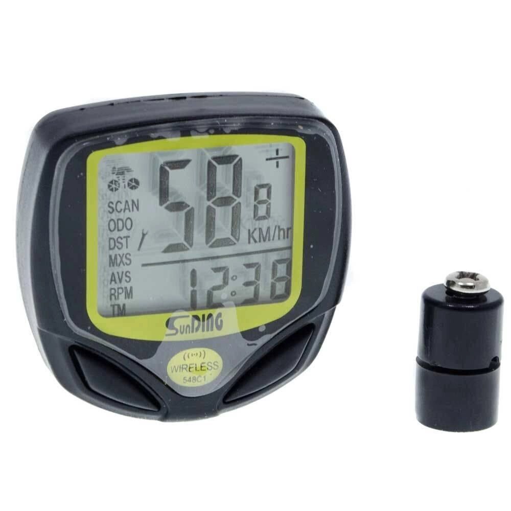 Безроводний велокомп'ютер спідометр для велосипеда SunDing SD-548C Чорний від компанії Придбай - фото 1
