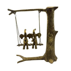 Слони на гойдалках No Brand 22х21х7,8 см Бронзовий (DN2918N)