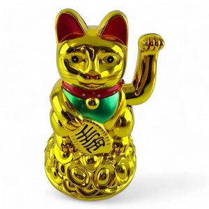 Кішка No Brand Манекі-неко, що махає лапою 16х10,8х10,4 см Золотистий (DN35245)