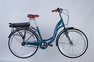 Електровелосипед Dorozhnik eAQUAMARINE 17" ST 26" 36B 12.5А/ч 350Вт Синій (ELB-D-26-220)