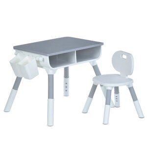 Стіл зі стільцем EL Camino 2 предмета Сіро-білий (ME 1204-11)