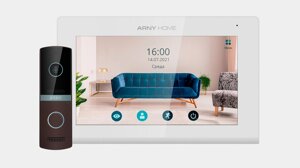 Комплект відеодомофону ARNY AVD-7423A Білий / Коричневий