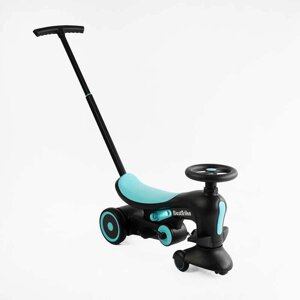 Велосипед-толокар Best Trike PU Чорно-бірюзовий (163783)