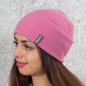 В'язана шапка Luxyart КАНТА універсальний 50-60 Роза (OC-479)