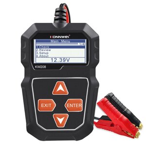 Автомобільно-акумуляторний тестер KONNWEI KW208 діагностика машин 12V