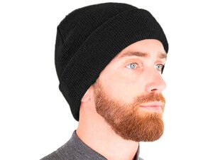 В'язана шапка подвійна Luxyart розмір 50-60 чорний (OC-687)