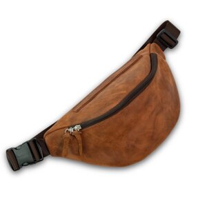 Бананка сумка чоловіча Gorillas BBQ 5386 34 см Коньяк (FR17)