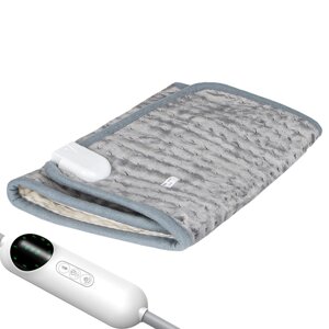 Плед шалик ковдра з підігрівом від мережі Lesko 220 В 64х32 см Сірий (10426-53784)