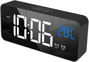Цифровий годинник будильник з визначенням температури