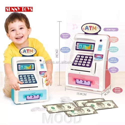 Скарбничка сейф банкомат Baby ATM wf-3005, світло, звук
