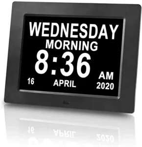 Цифровий годинник з календарем, 8 будильників, автоматичне затемнення