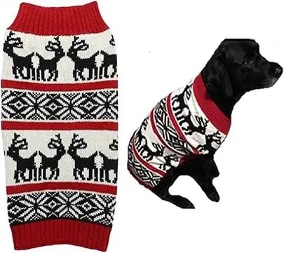 Різдвяний светр для тварин, червоний розмір xxl