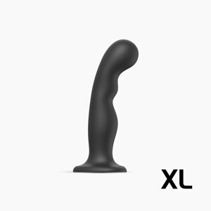 Насадка для страпону силіконова чорного кольору Strap On Me Dildo Plug P&G XL Talla