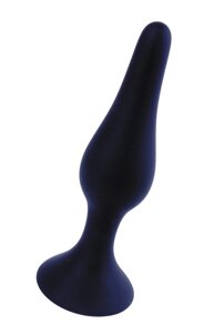 Анальний плаг силіконовий чорний великий Talla