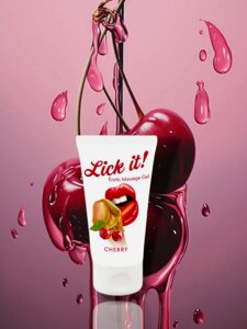 Оральний веганський лубрикант зі смаком та ароматом вишні Lick It! 50 мл Talla