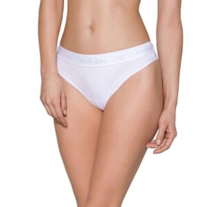 Трусики-бразиліана з бавовни білі passion PS005 PANTIES size S Talla