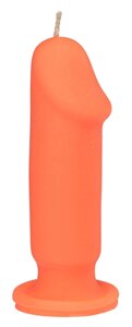Свеча LOVE FLAME - dildo S orange fluor, CPS04-orange talla
