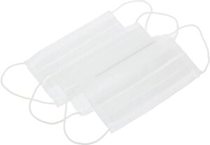 Маска захисна тришарова 100 шт Біла (MAS40057) D1-2025