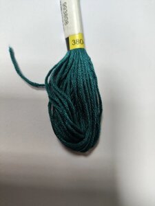 20 шт Нитка для вишивки муліне СКС 3804 зелений Код/Артикул 87