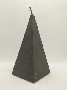 Чорна воскова свічка піраміда з полином код/артикул 144
