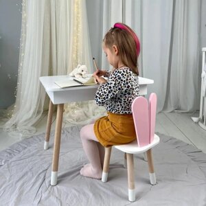 Дитячий столик і стільчик білий. Столик із шухлядою для олівців і розмальовок Код/Артикул 115 635545